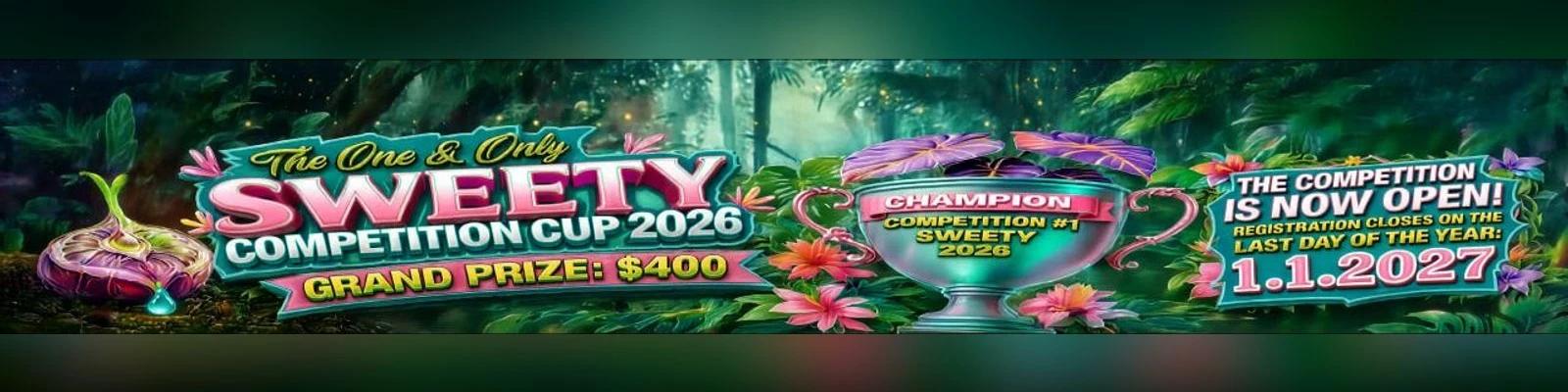 Sweety Competition Cup 2026 — Grand Prize $400, registration open until 1.1.2027