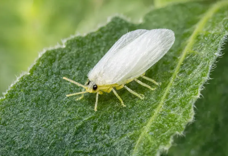 Whitefly — Nymphs on Leaf